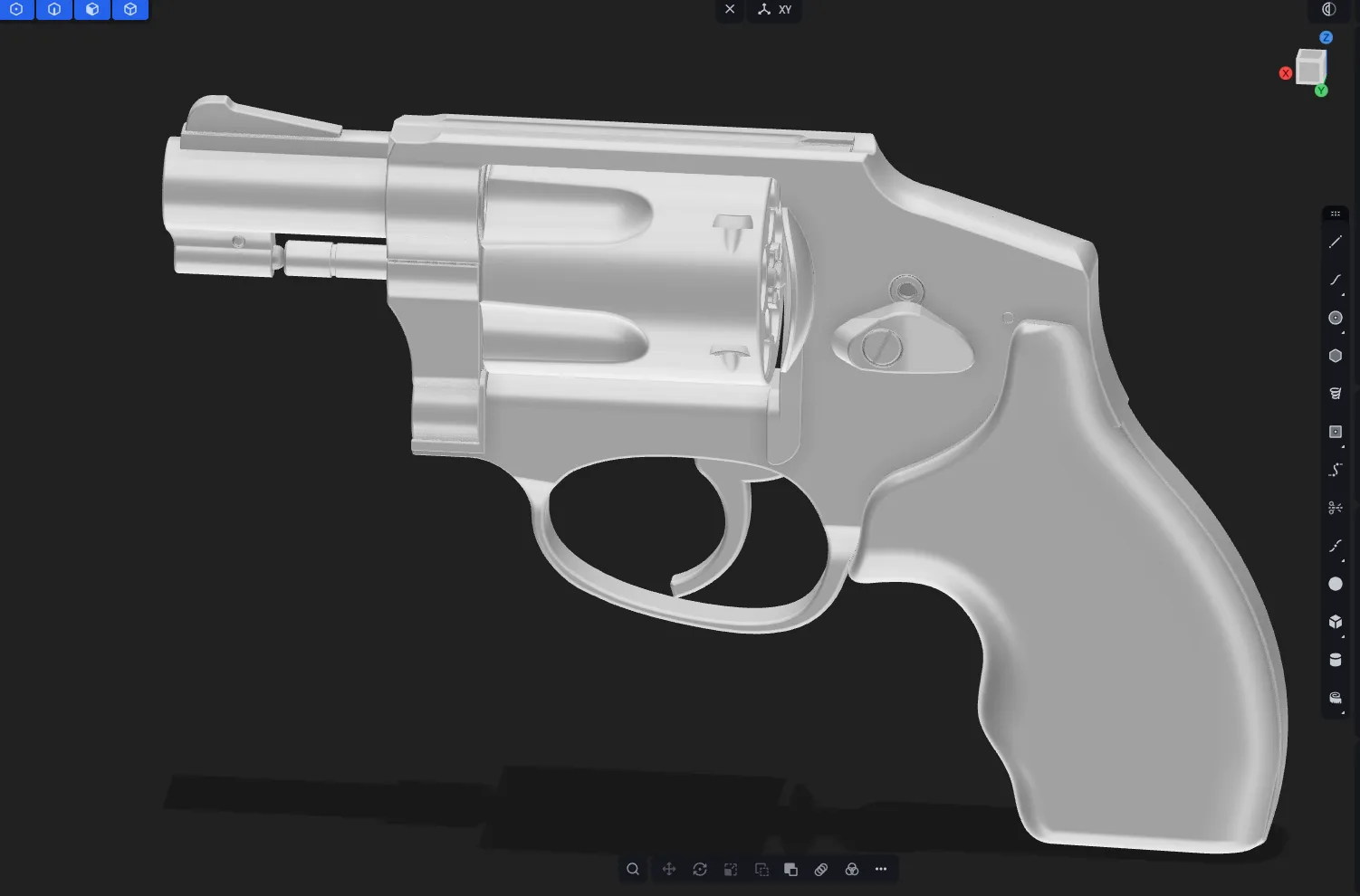 S&W 642 — CAD view 1