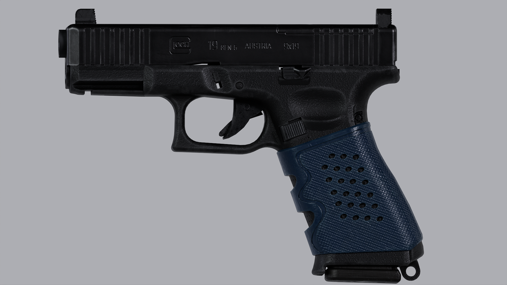 3D rendering of a G19 Gen 5.